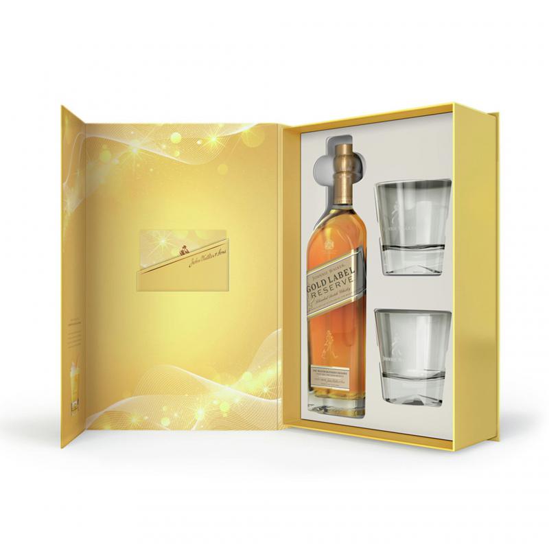 whisky-johnnie-walker-gold-aged-18yo-0-7l-40proc-2-szklanki