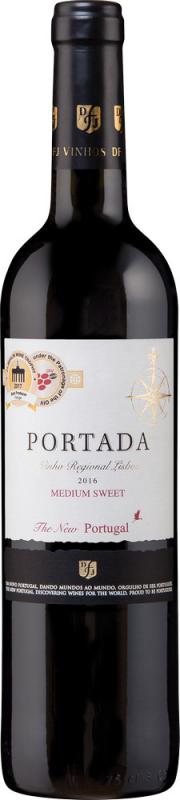 Wino Portada Lisboa czerwone, półsłodkie 0,75l