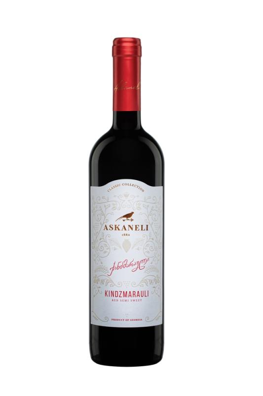 Wino Askaneli Kindzmarauli- czerwone, półsłodkie Gruzja
