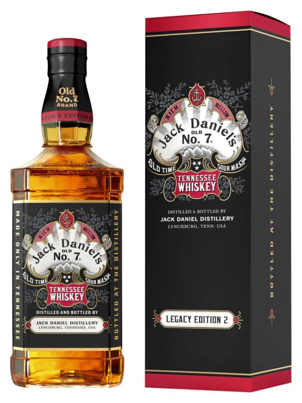 Limitowana edycja whiskey Jack Daniel\'s  Legacy edycja druga, w pojemności w litra z mocą 43% abv. 